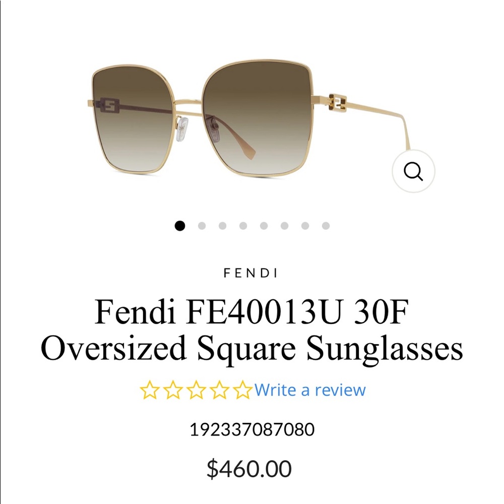 Gold Fendi Womens Sunglasses